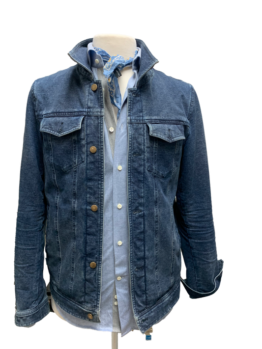 CHD2755-12 INDIGO TRUCKER JACKET WITH A 5 YEAR WASH