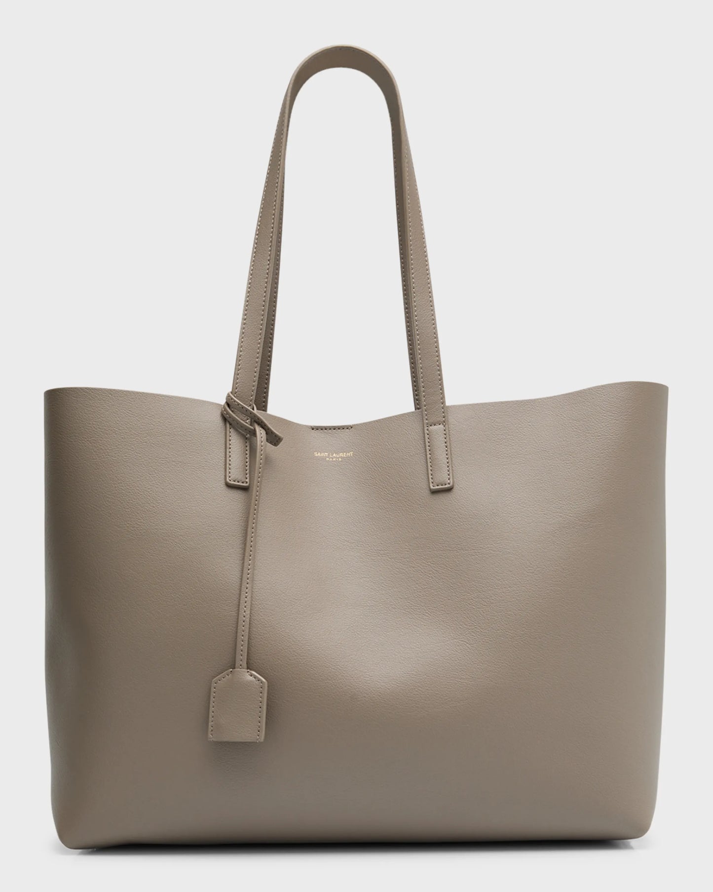Shopping Bag East-West Tote in Smooth Leather Tan