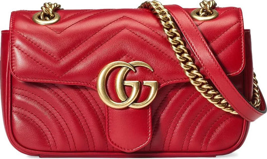 The GG Marmont mini shoulder bag Red