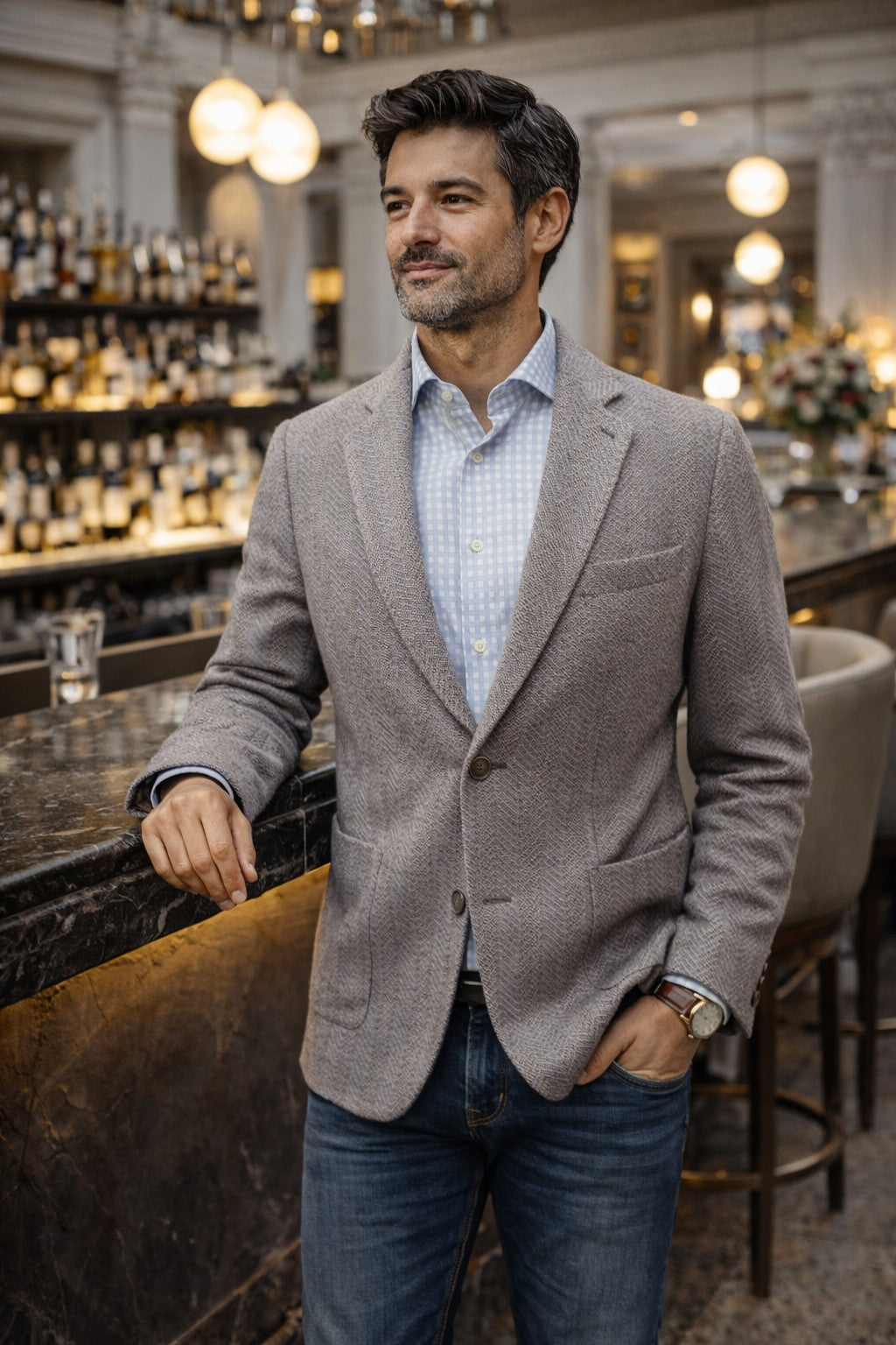 B9500-8595 HERRINGBONE BLAZER