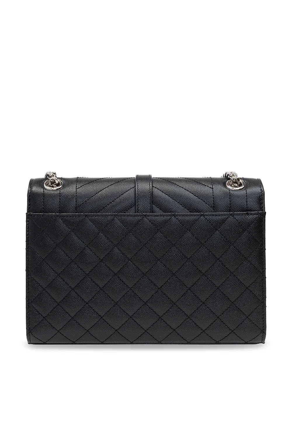 Matelassé Silver Envelope Medium Shoulder Bag Silver