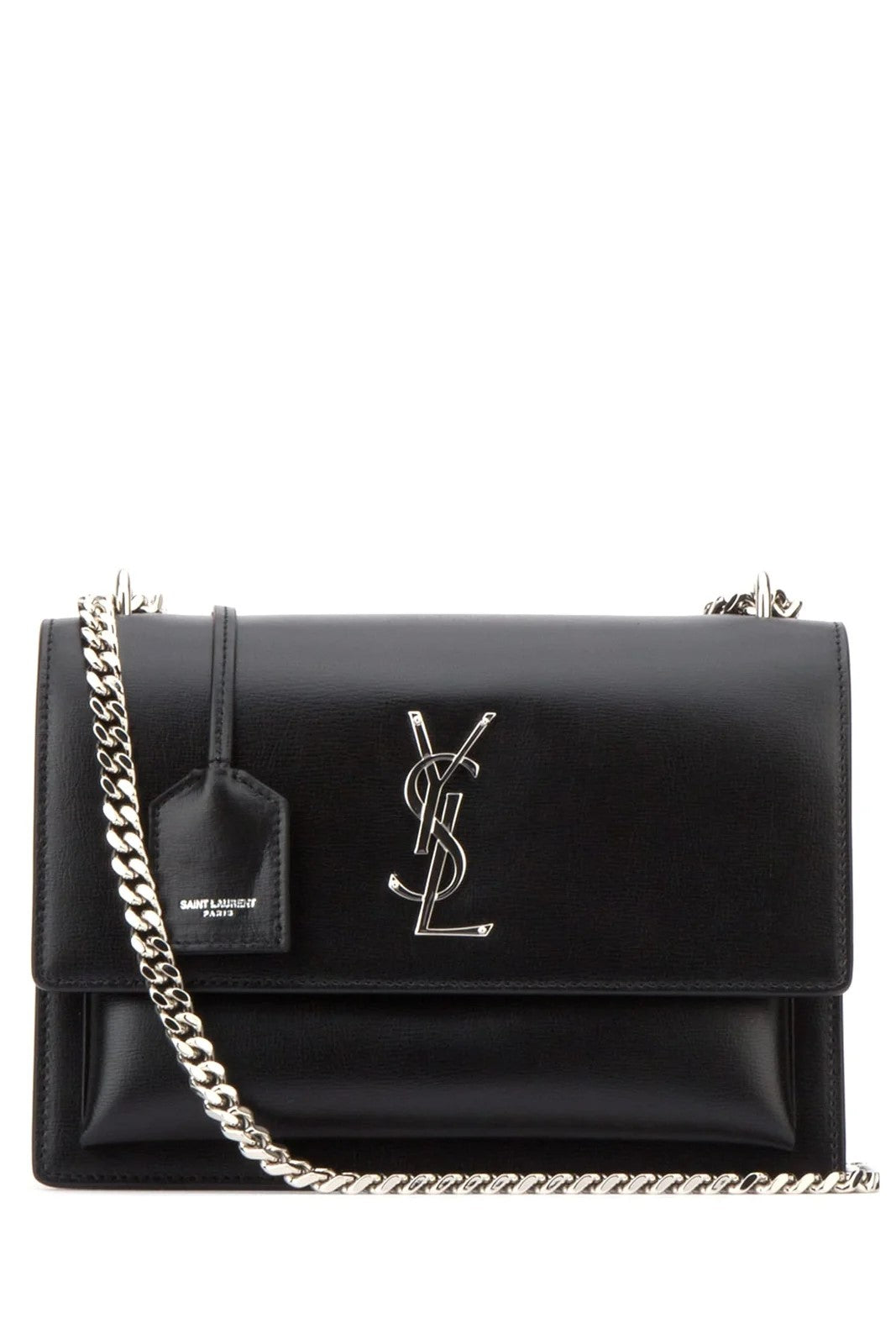 Saint Laurent Sunset Medium Shoulder Bag Silver